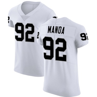 Elite Tyler Manoa Men's Las Vegas Raiders Vapor Untouchable Jersey - White