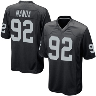 Game Tyler Manoa Men's Las Vegas Raiders Team Color Jersey - Black
