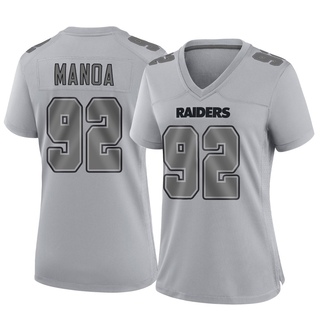 Game Tyler Manoa Women's Las Vegas Raiders Atmosphere Fashion Jersey - Gray