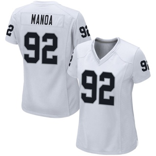 Game Tyler Manoa Women's Las Vegas Raiders Jersey - White