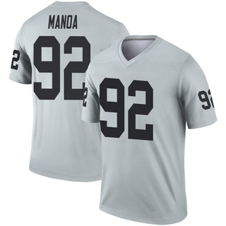 Legend Tyler Manoa Men's Las Vegas Raiders Inverted Silver Jersey