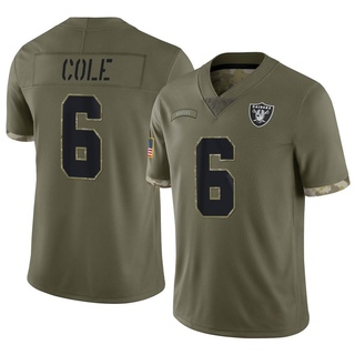Limited AJ Cole Men's Las Vegas Raiders 2022 Salute To Service Jersey - Olive