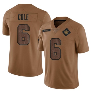 Limited AJ Cole Men's Las Vegas Raiders 2023 Salute To Service Jersey - Brown