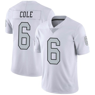 Limited AJ Cole Men's Las Vegas Raiders Color Rush Jersey - White