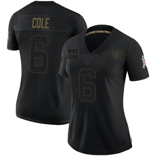 Limited AJ Cole Women's Las Vegas Raiders 2020 Salute To Service Jersey - Black