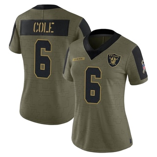 Limited AJ Cole Women's Las Vegas Raiders 2021 Salute To Service Jersey - Olive