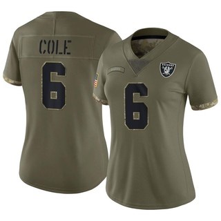 Limited AJ Cole Women's Las Vegas Raiders 2022 Salute To Service Jersey - Olive
