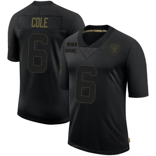 Limited AJ Cole Youth Las Vegas Raiders 2020 Salute To Service Jersey - Black