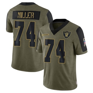 Limited Kolton Miller Men's Las Vegas Raiders 2021 Salute To Service Jersey - Olive