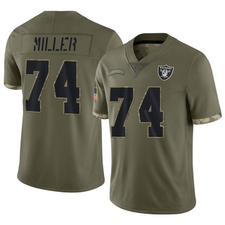 Limited Kolton Miller Men's Las Vegas Raiders 2022 Salute To Service Jersey - Olive