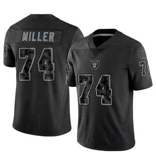 Limited Kolton Miller Men's Las Vegas Raiders Reflective Jersey - Black