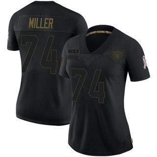 Limited Kolton Miller Women's Las Vegas Raiders 2020 Salute To Service Jersey - Black