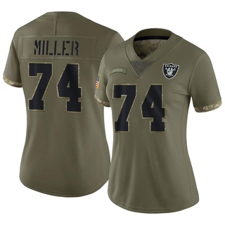 Limited Kolton Miller Women's Las Vegas Raiders 2022 Salute To Service Jersey - Olive