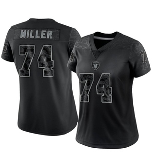 Limited Kolton Miller Women's Las Vegas Raiders Reflective Jersey - Black