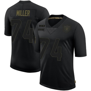 Limited Kolton Miller Youth Las Vegas Raiders 2020 Salute To Service Jersey - Black