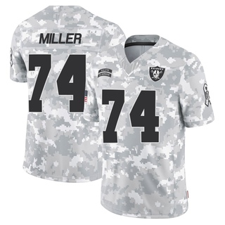 Limited Kolton Miller Youth Las Vegas Raiders 2024 Salute to Service Jersey - Arctic Camo