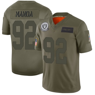 Limited Tyler Manoa Men's Las Vegas Raiders 2019 Salute to Service Jersey - Camo