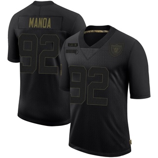 Limited Tyler Manoa Men's Las Vegas Raiders 2020 Salute To Service Jersey - Black