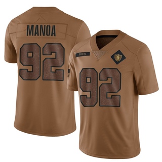 Limited Tyler Manoa Men's Las Vegas Raiders 2023 Salute To Service Jersey - Brown