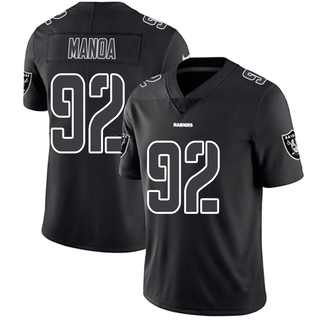 Limited Tyler Manoa Men's Las Vegas Raiders Jersey - Black Impact