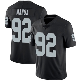 Limited Tyler Manoa Men's Las Vegas Raiders Team Color Vapor Untouchable Jersey - Black