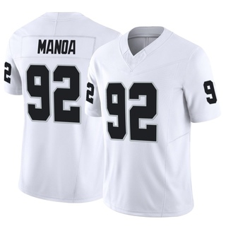 Limited Tyler Manoa Men's Las Vegas Raiders Vapor F.U.S.E. Jersey - White
