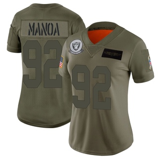 Limited Tyler Manoa Women's Las Vegas Raiders 2019 Salute to Service Jersey - Camo