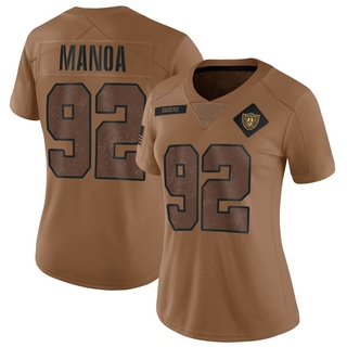 Limited Tyler Manoa Women's Las Vegas Raiders 2023 Salute To Service Jersey - Brown