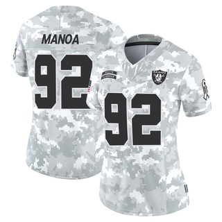 Limited Tyler Manoa Women's Las Vegas Raiders 2024 Salute to Service Jersey - Arctic Camo