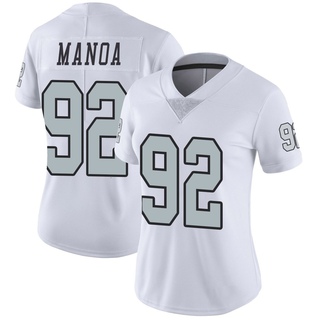 Limited Tyler Manoa Women's Las Vegas Raiders Color Rush Jersey - White