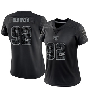 Limited Tyler Manoa Women's Las Vegas Raiders Reflective Jersey - Black