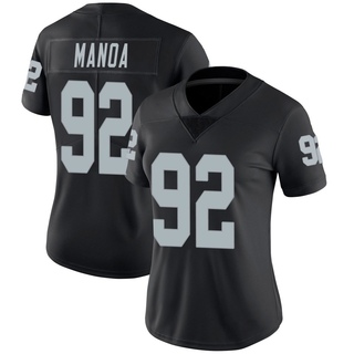 Limited Tyler Manoa Women's Las Vegas Raiders Team Color Vapor Untouchable Jersey - Black